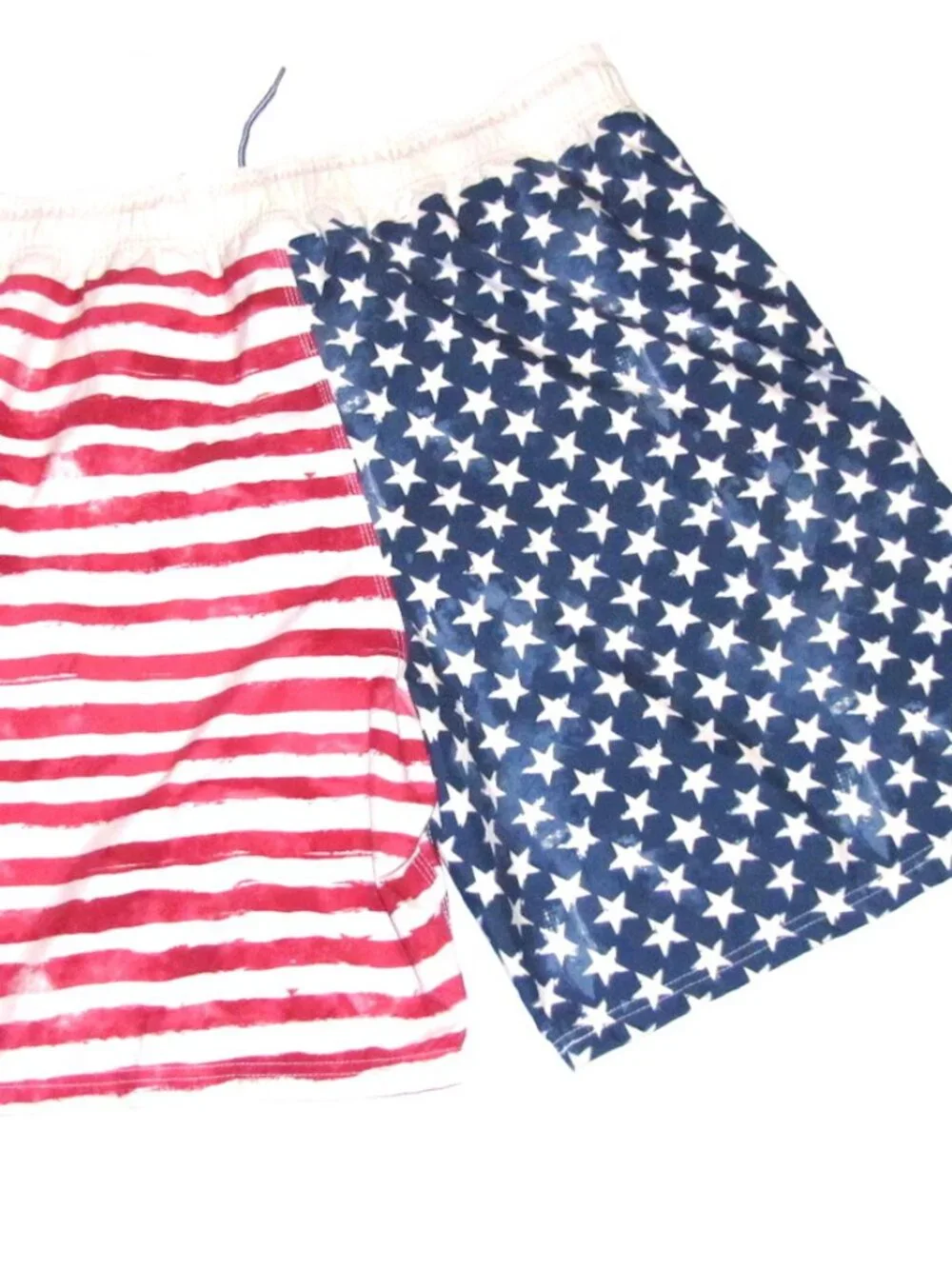 Harrahs USA Flag Men's Board Shorts 3XL White Stars Blue Red Stripes Swim Trunks